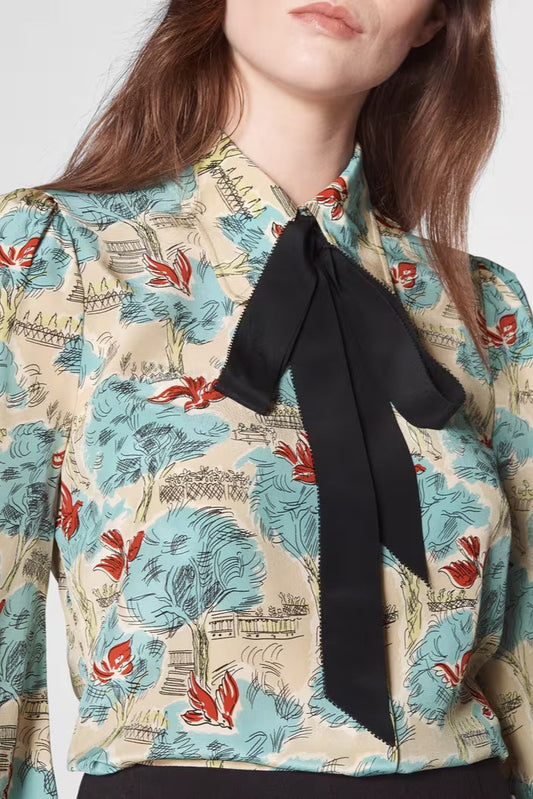 Sonya Tuileries Print Silk Shirt