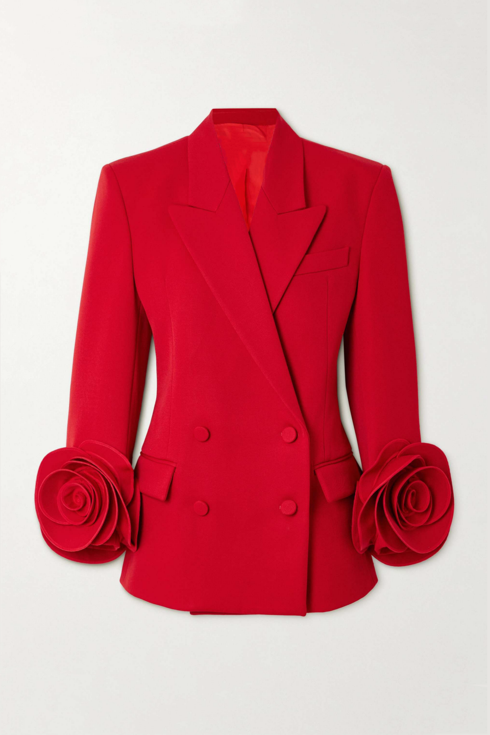 Sophia Rose Appliqué Blazer - Red