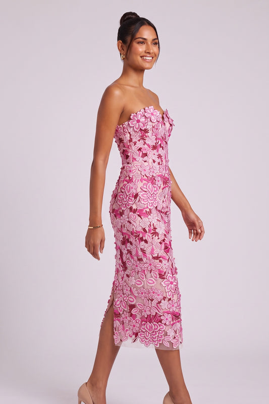 pink mesh sheath dress pink mesh dress - product view 2
