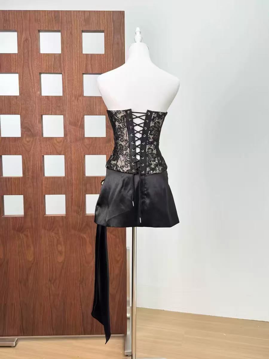 Strapless Black mini dress