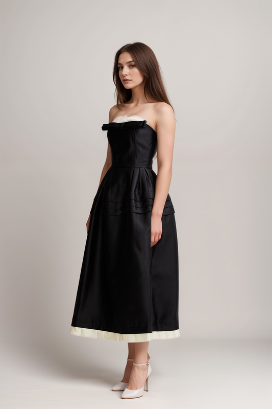 Felisara midi dress in black