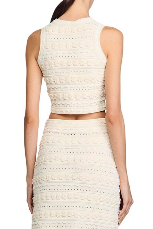 Crochet Top in ecru