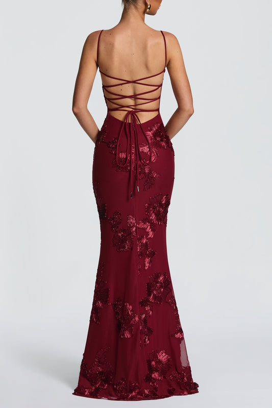 Nefertiti Maxi Dress - Burgundy