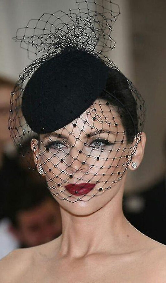 TOPPER MESH NET VEIL FELT HAT styleofcb