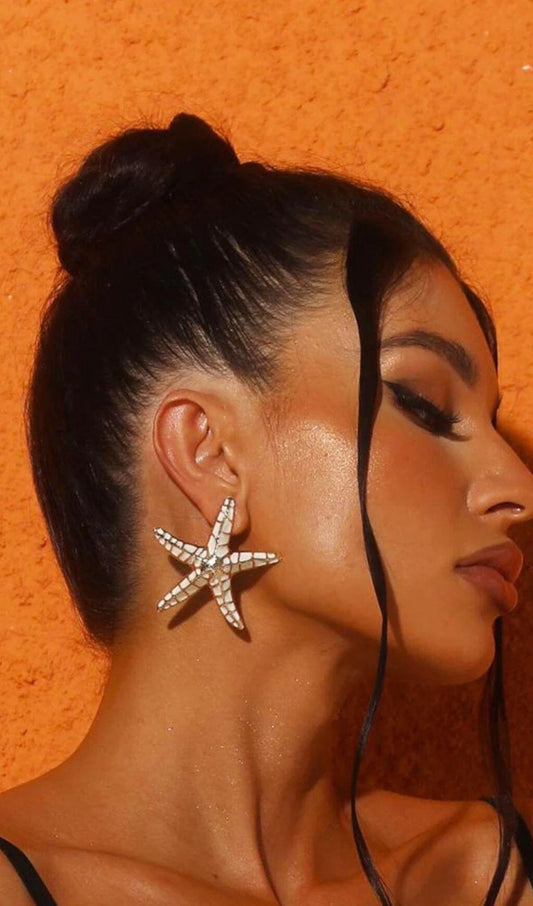 STARFISH EARRINGS IN BEIGE Earrings styleofcb