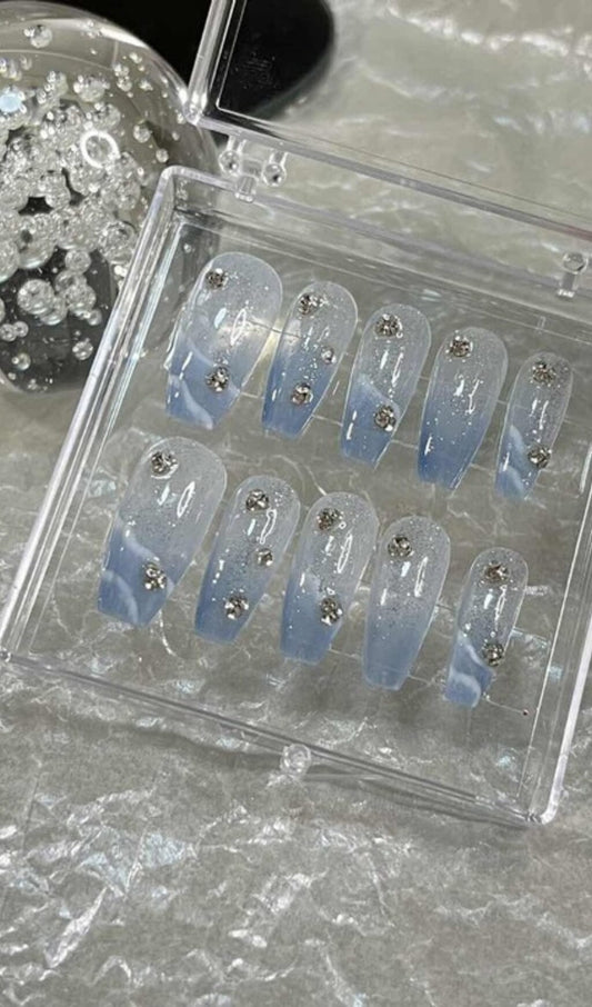 DIAMANTE HANDMADE PRESS ON NAILS Press On Nails Oh CICI