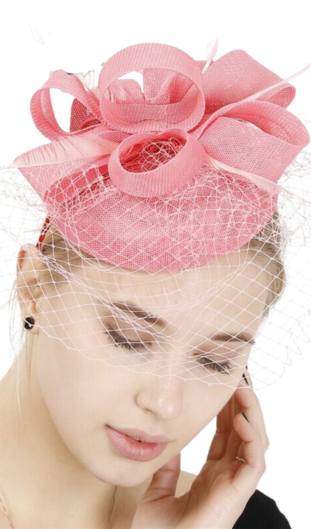 PINK VEIL FASCINATORS styleofcb