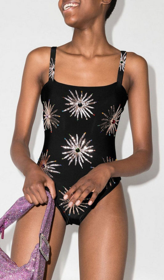 DOLLY EMBELLISHED ONE-PIECE SWIMSUIT styleofcb
