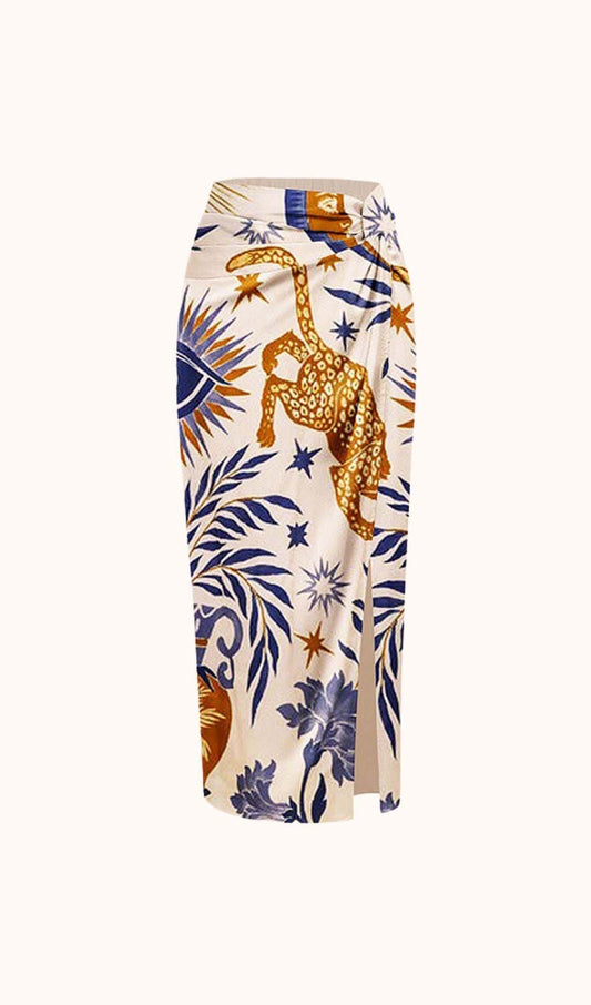 Augusta Printed Bikini Three Piece Set Swimwear styleofcb