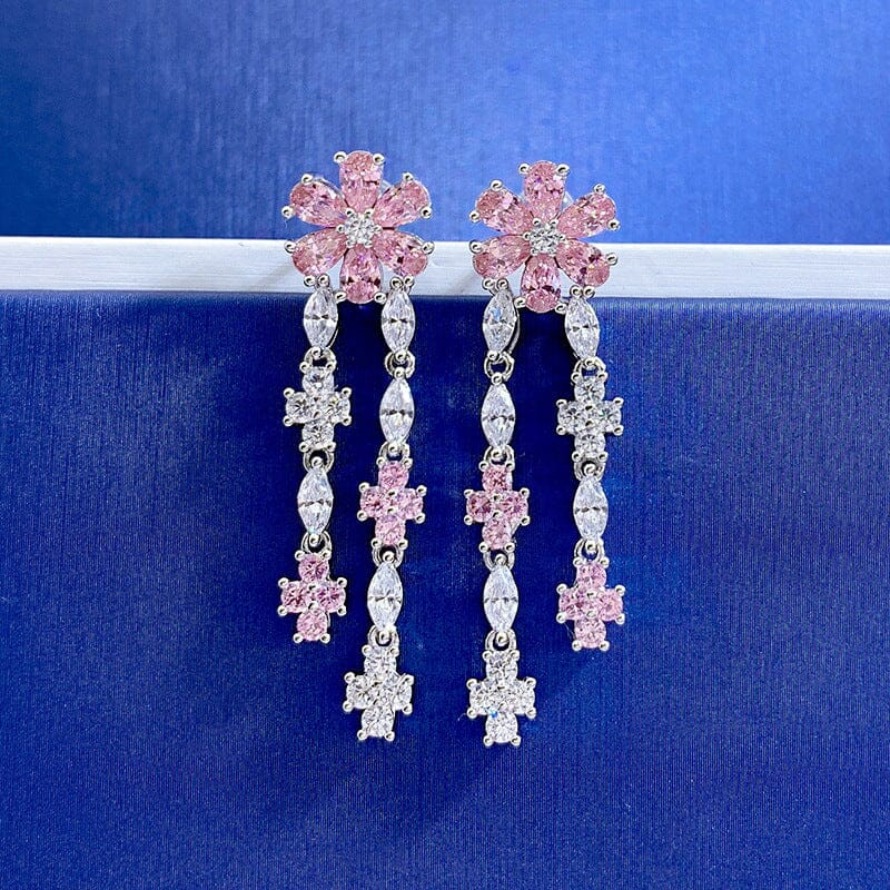 DROP SHAPED FLOWER EARRINGS Earrings blingmyfriend