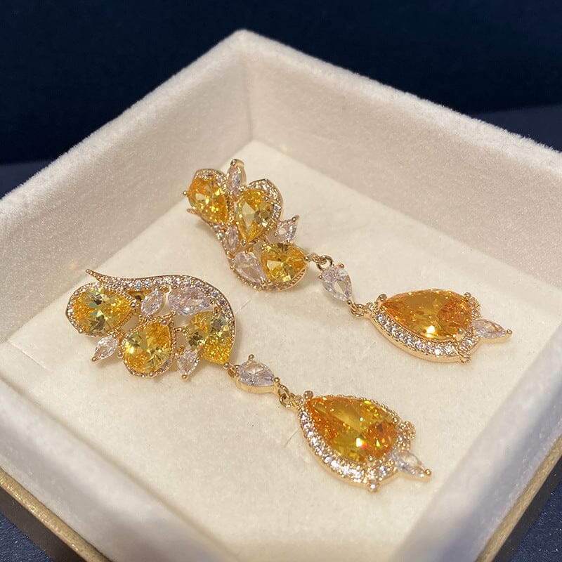 DIAMOND BUTTERFLY TOPAZ EARRINGS Earrings blingmyfriend