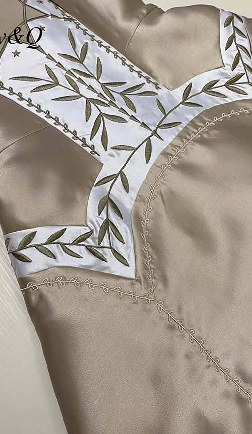 STITCHING A-LINE MINI DRESS IN KHAKI DRESS OH CICI