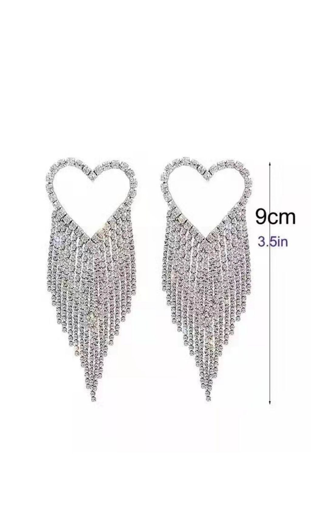 Vonde Rhinestone Tassel Earrings styleofcb