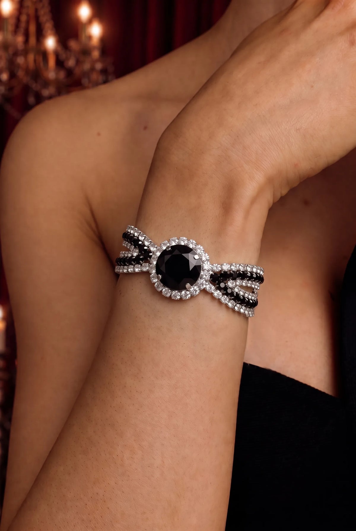 Olpa Luxury Rhinestone Bow Gem Bracelet Accessories - product view 1