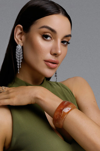 Raanana Amber Marbled Wide Resin Bangle Dress - product view 2
