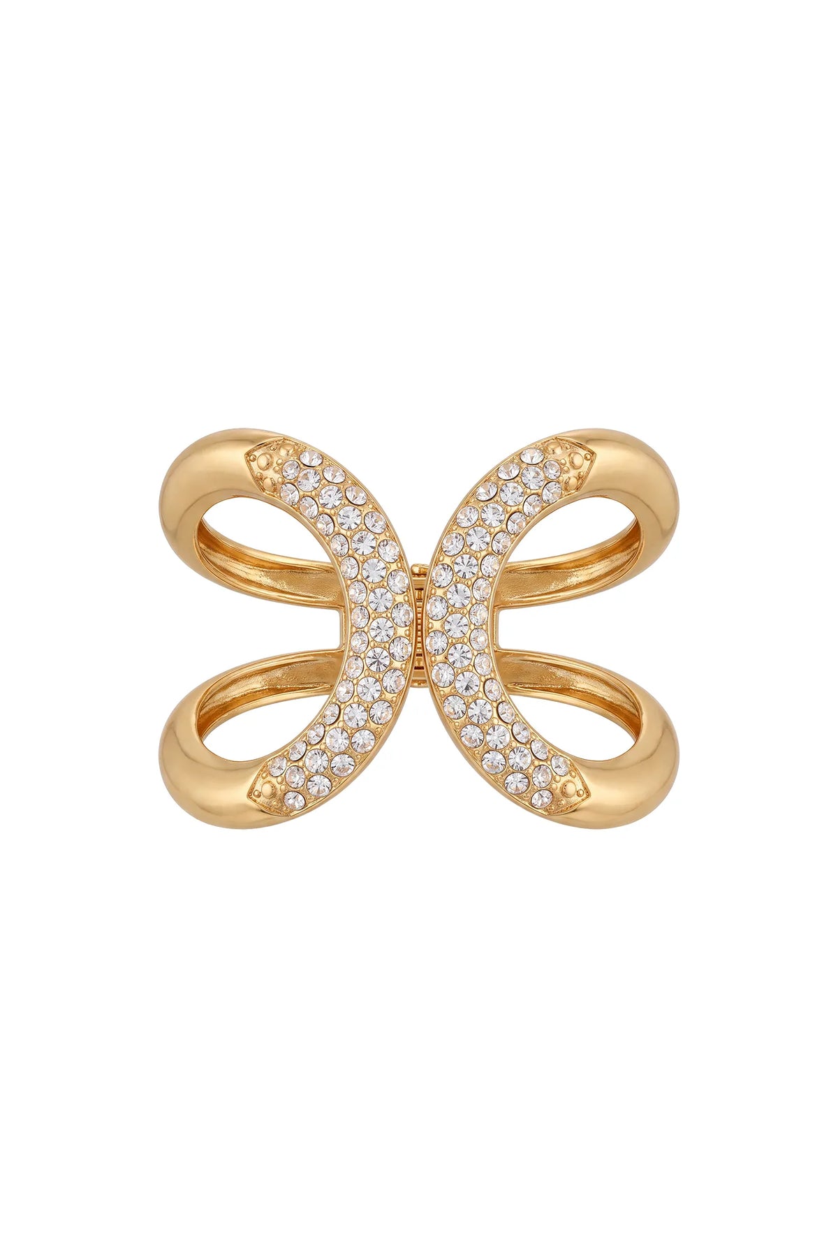 Takila Interlocked Double Loop Rhinestone Open Bracelet Accessories - product view 2