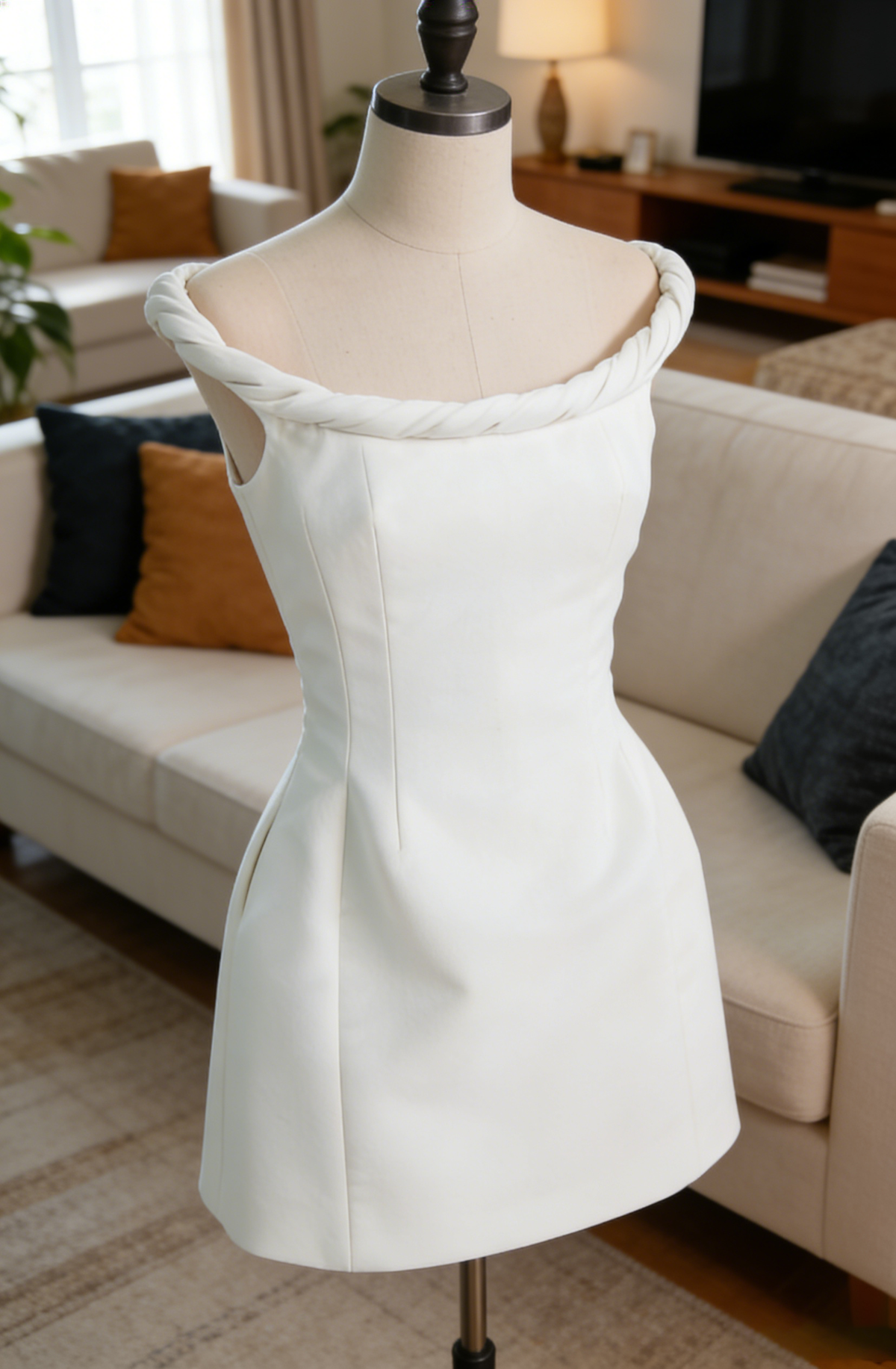 Calwa Off Shoulder Flare Mini Dress