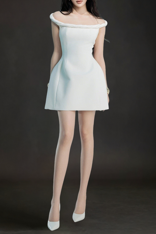 Calwa Off Shoulder Flare Mini Dress