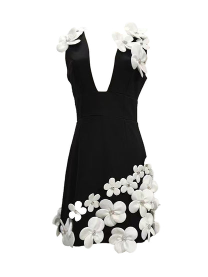 Black and White Mini Dress