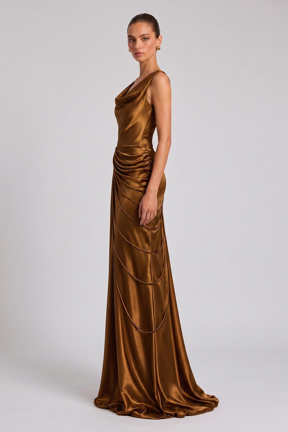 Premium Fabric Floor-Length Gown Premium Fabric - product view 4
