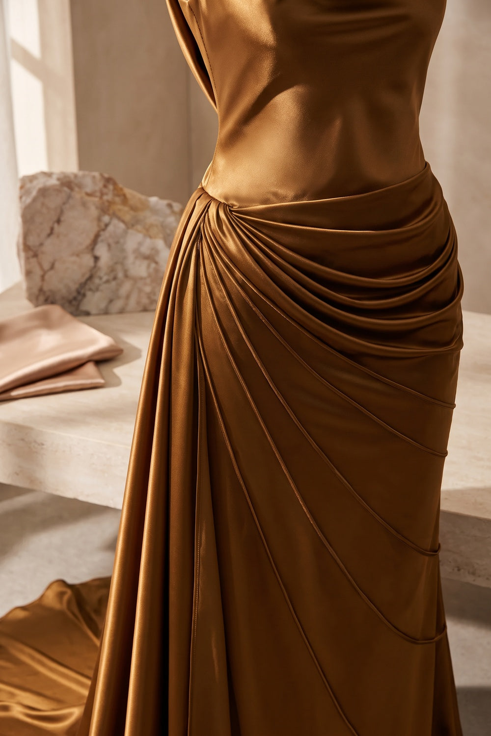 Premium Fabric Floor-Length Gown Premium Fabric - product view 3