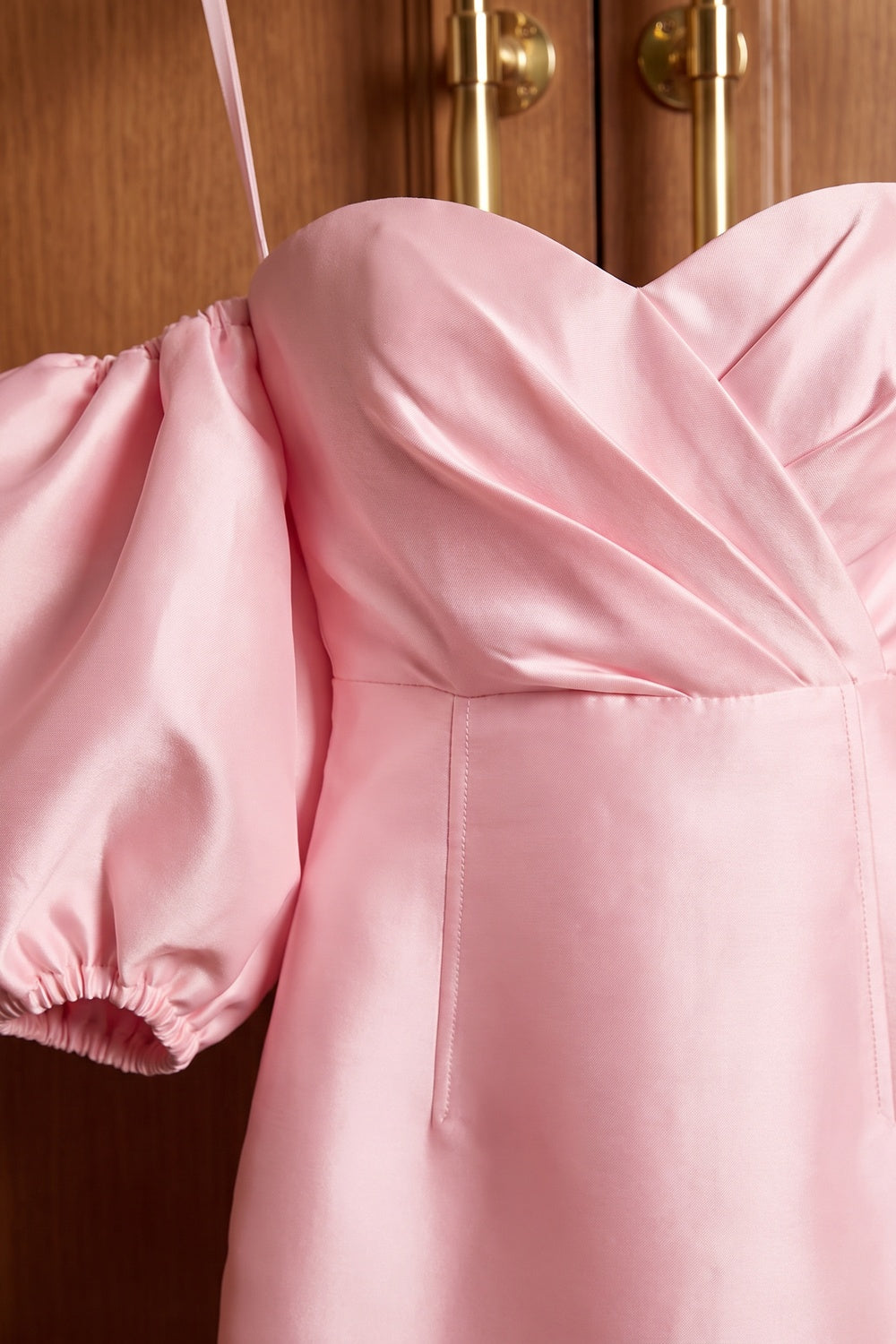 Light Pink Satin Bodycon Mini Dress light pink satin dress - product view 7