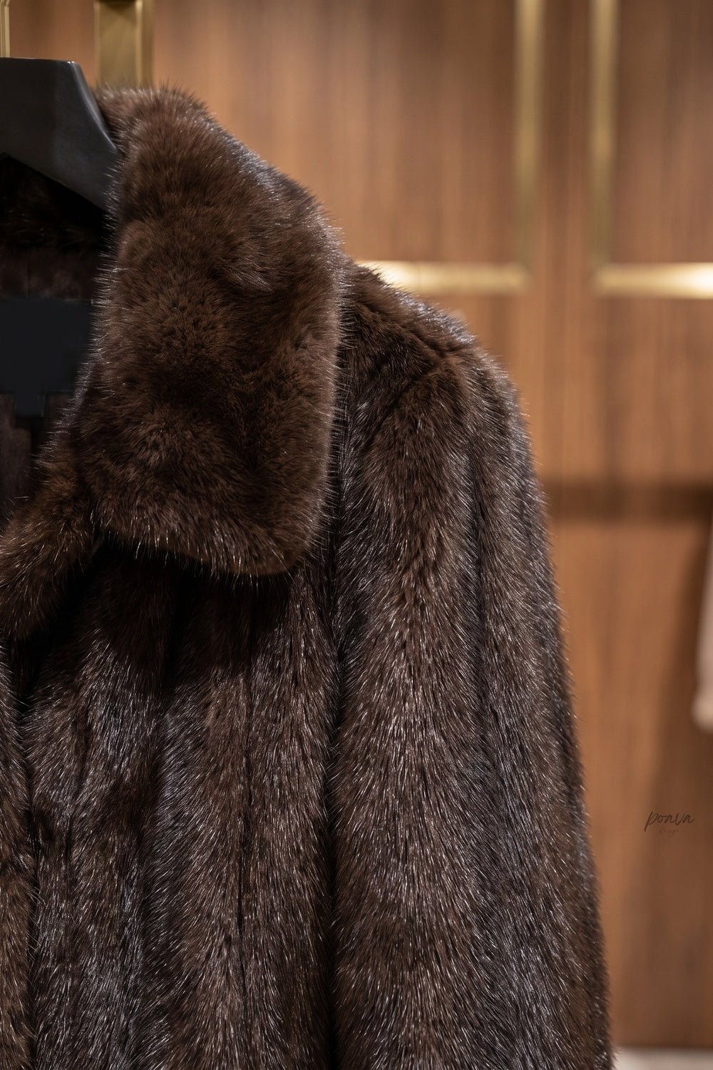 Dark Brown Fur Boxy Cropped Jacket dark brown fur jacket - product view 7