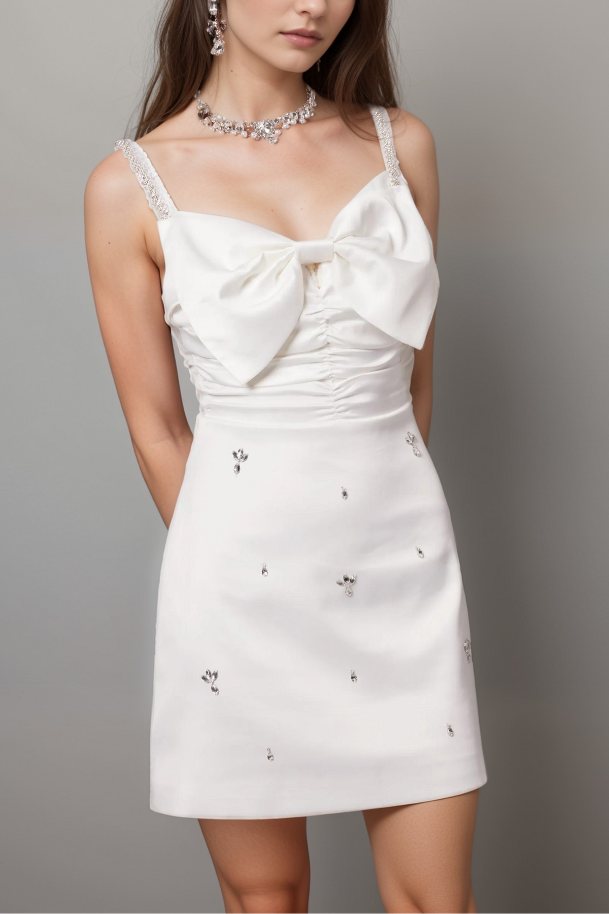Anastasia mini dress in white