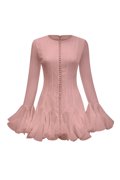 JOCELYN RUFFLED MINI DRESS