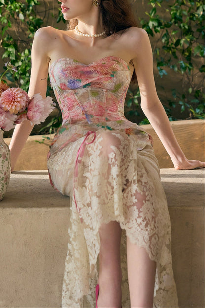florence Floral Mirror Corset skirt set
