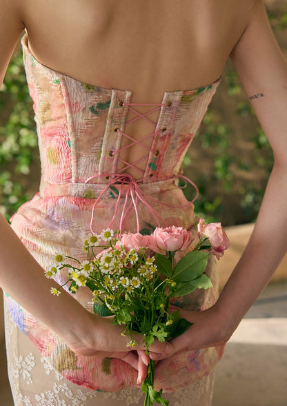 florence Floral Mirror Corset skirt set