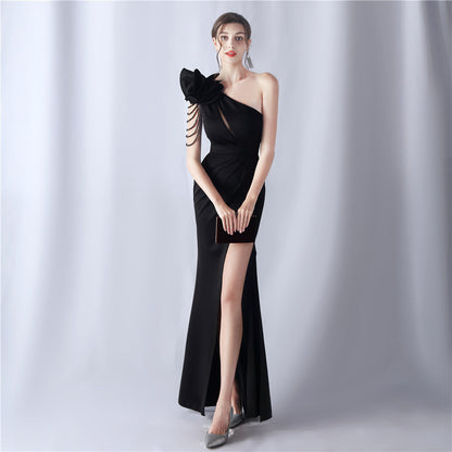 Crafted Flower With Beading Formal Dress