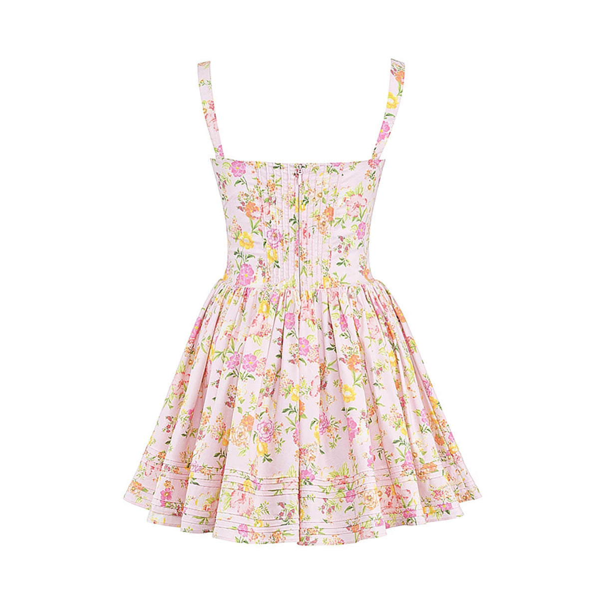 Kara floral-print cotton mini dress