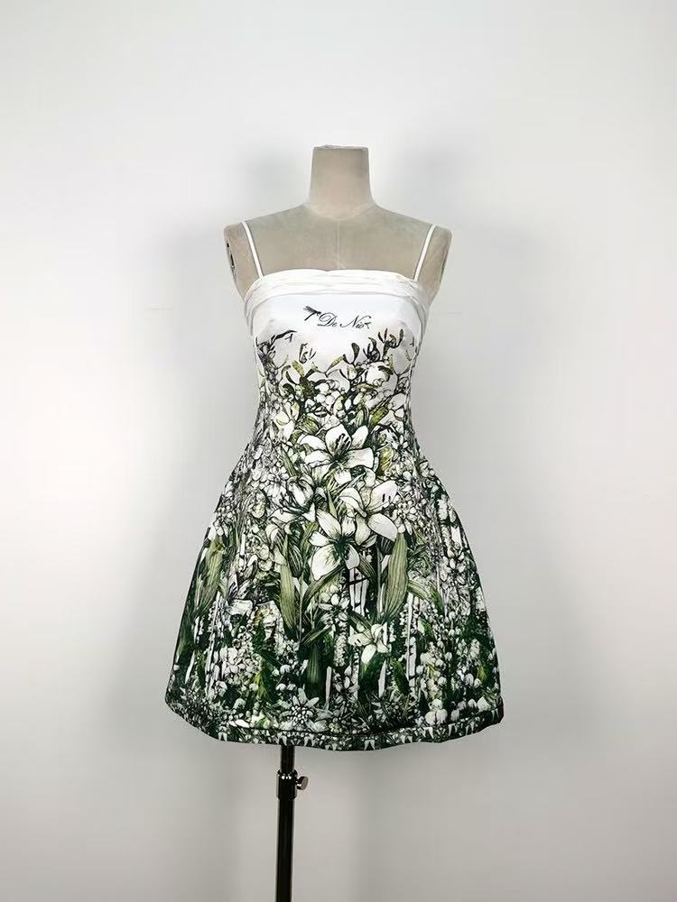 A-LINE STRAIGHT ACROSS NECK TWISTED WOVEN MINI DRESS