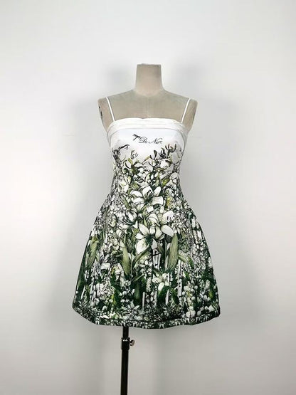 A-LINE STRAIGHT ACROSS NECK TWISTED WOVEN MINI DRESS