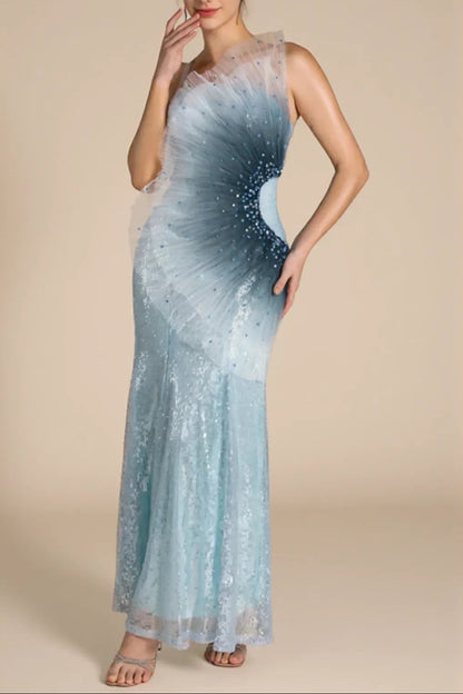 alyssa Samira Gradient Embellished Mermaid Maxi Dress