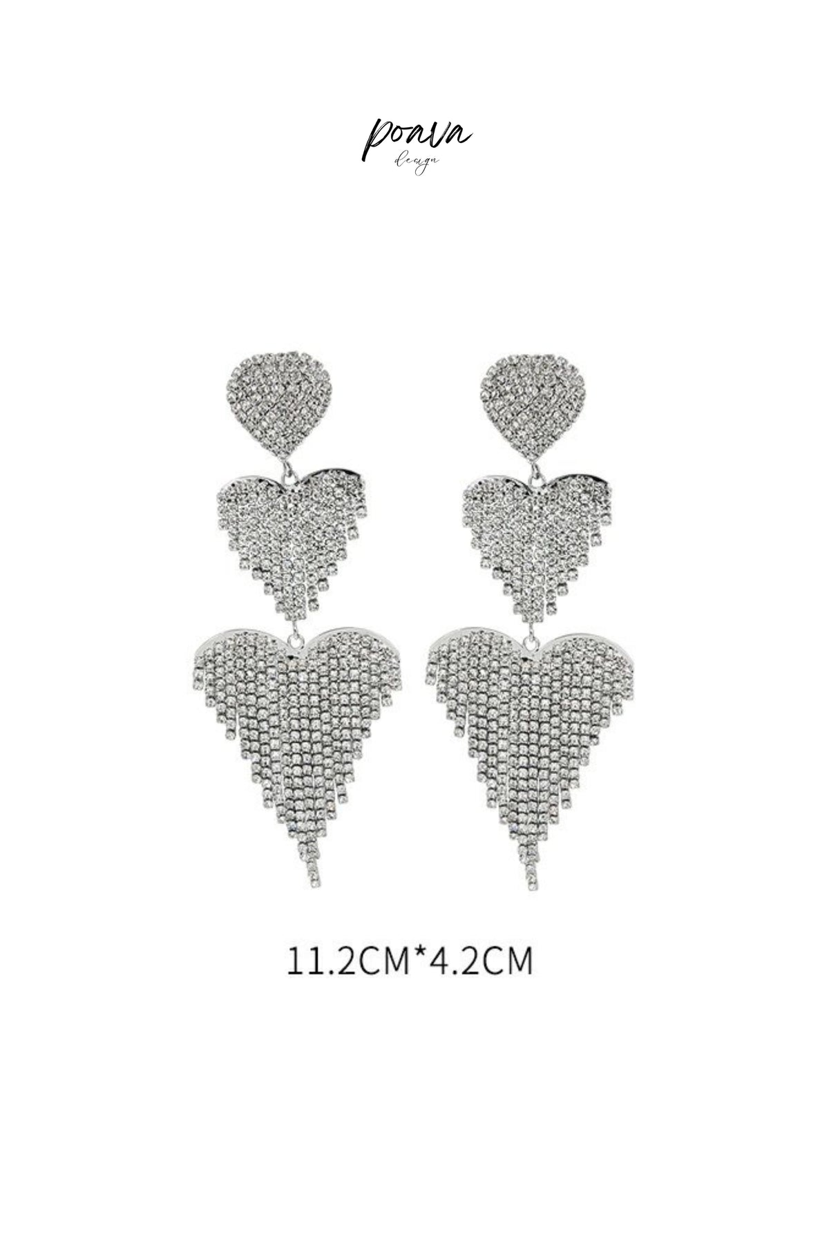 Crystal Embellished Drop Earrings