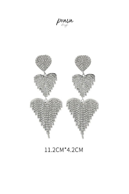 Crystal Embellished Drop Earrings