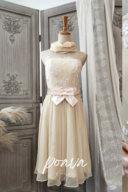 Chiffon strapless midi dress