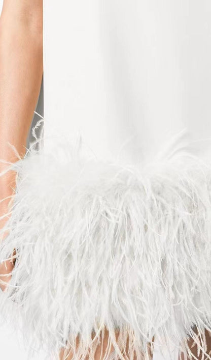 FEATHER MINI DRESS