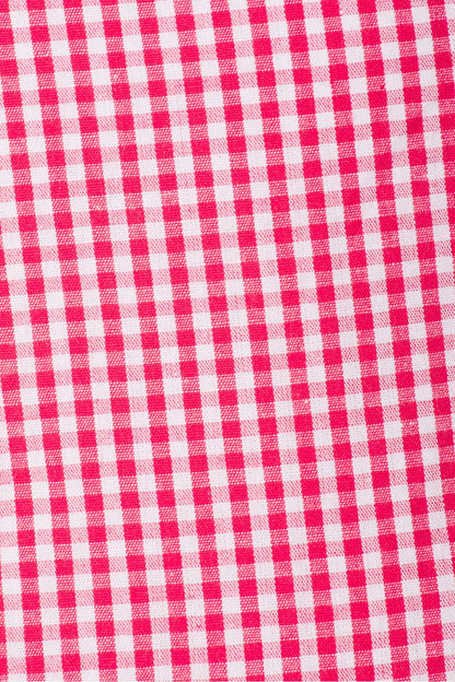 joyce grid strap mini dress in pink