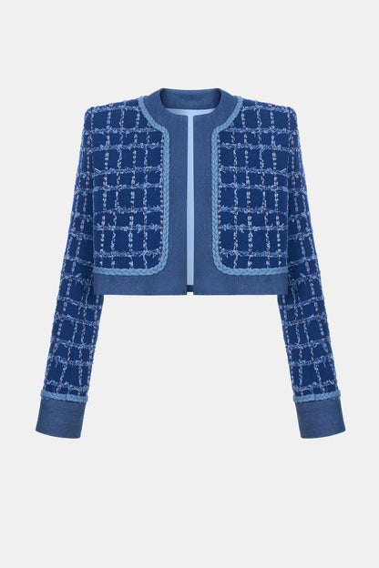 Denim Blue Tweed Jacket