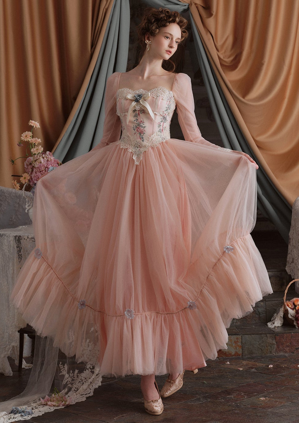 Annalise Long Sleeve Corset Dress