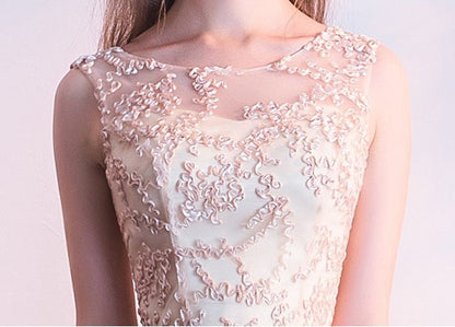 Queena Elegant  Evening Gown maxi dress— Champagne