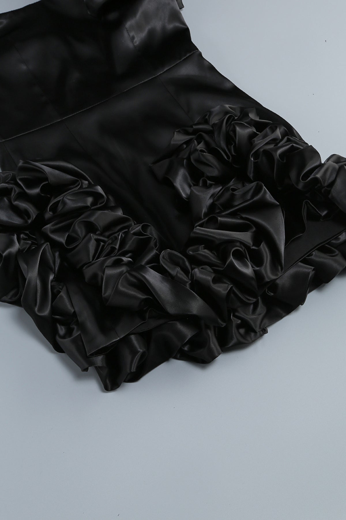 One shoulder mini dress in black