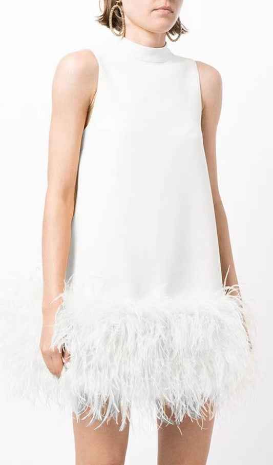 FEATHER MINI DRESS