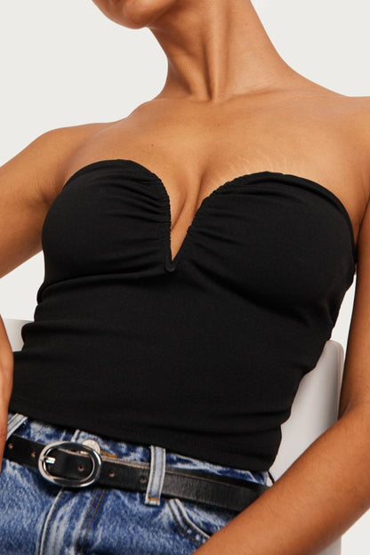 V Wire Top in black