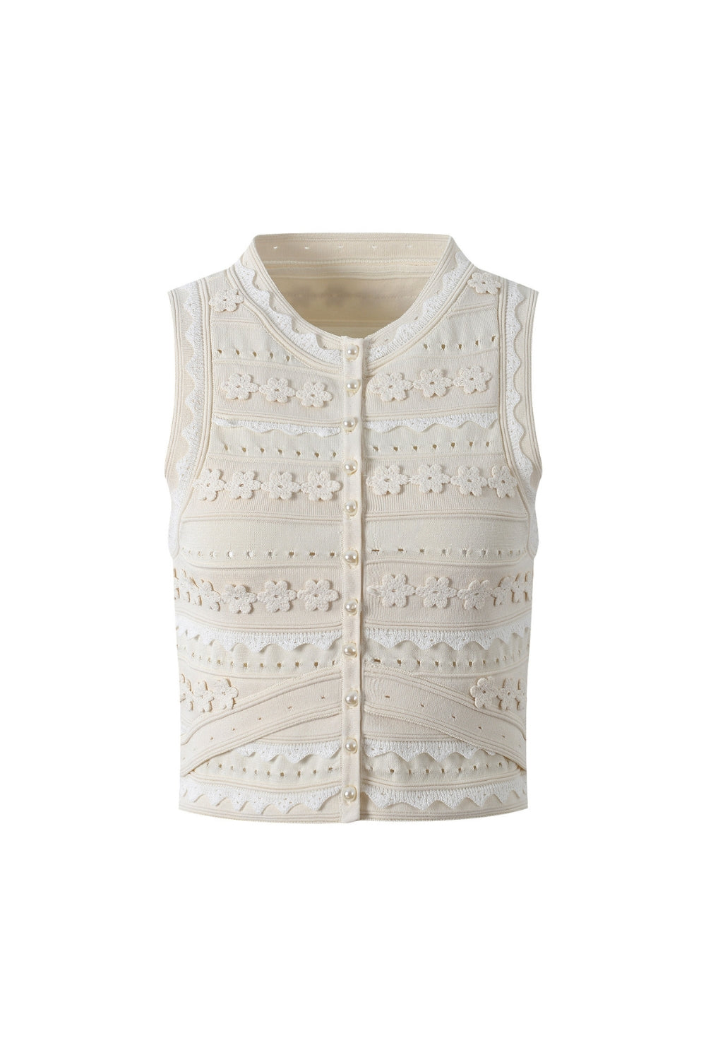 Crochet Top in ecru