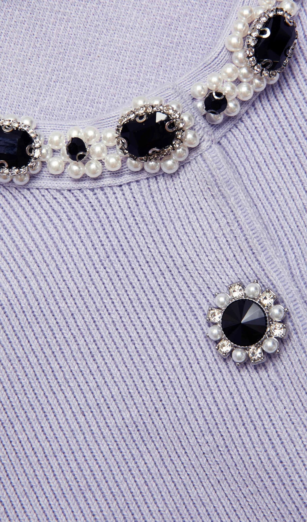 Lilac Embellished Knit Top
