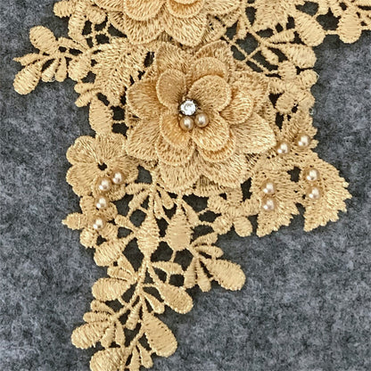 Embroidery a variety of three-dimensional hot stamping nail beads lace collar hollow cloth sticker DIY appliqué clothing lace accessories wholesale
